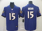 Nike Ravens 15 Marquise Brown Purple Vapor Untouchable Limited Jersey,baseball caps,new era cap wholesale,wholesale hats